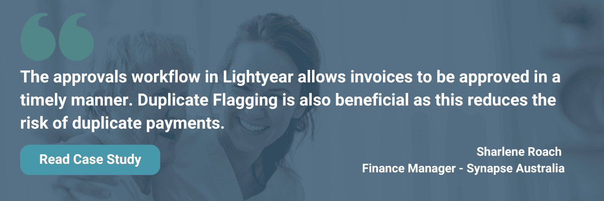 Quote from Sharlene Roach, Finance Manager at Synapse Australia Ltd